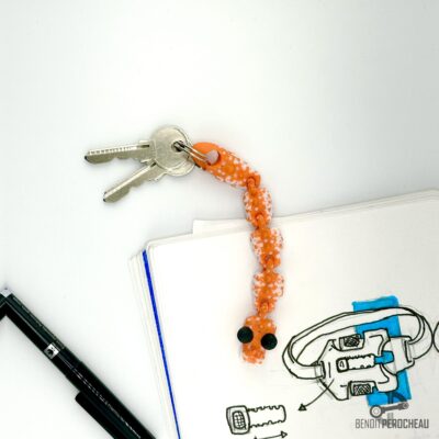 Porte clé mignon serpent imprime en 3D